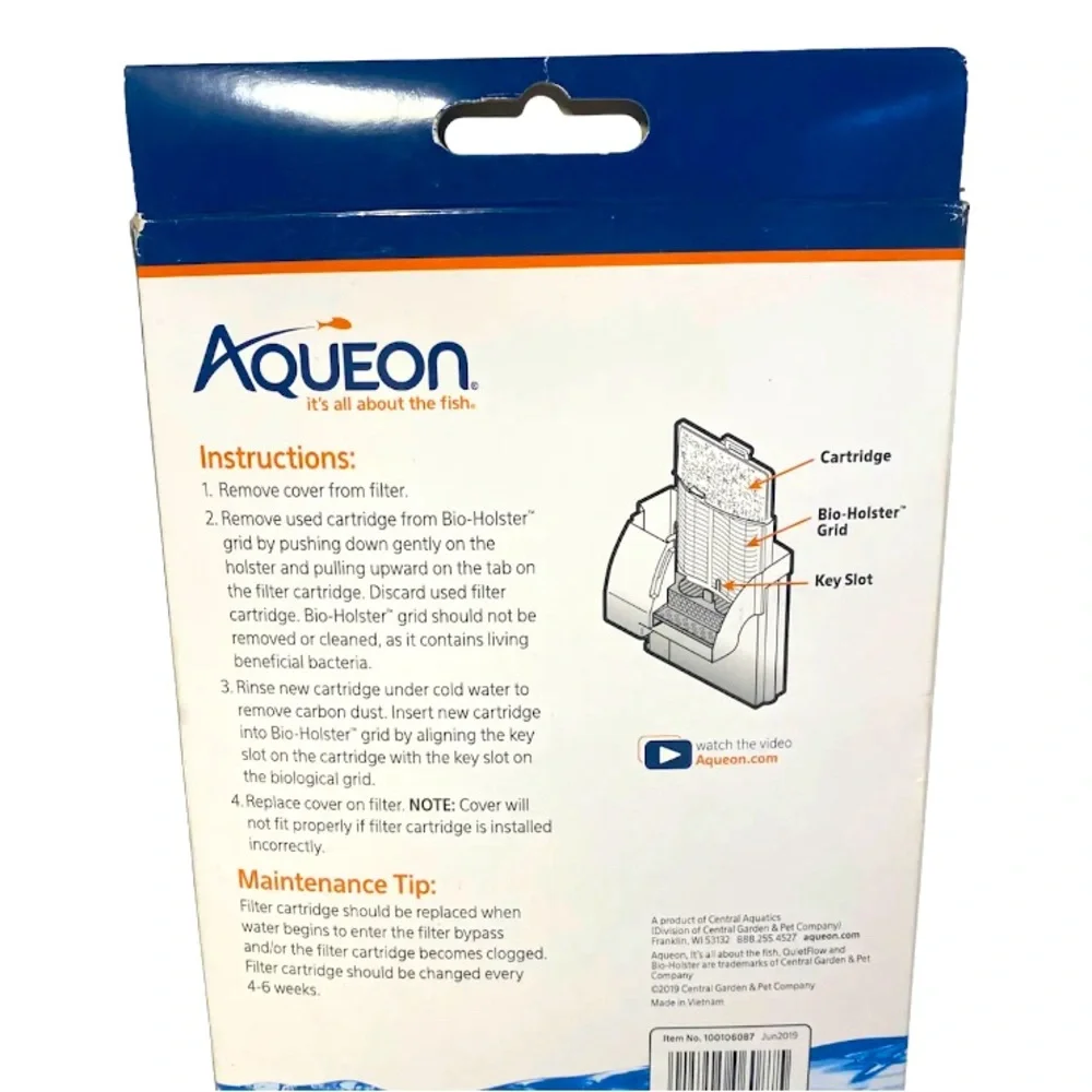 Aqueon Quiet Flow 20 30 50 55 Replacement Large 3 Pk Aquarium Filter Cartridges